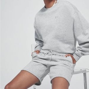 Alo accolade crewneck heathered grey size XS